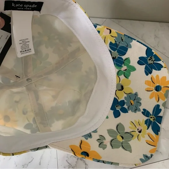 Kate Spade New York French Cream Floral cap retail $68+ - Picture 6 of 6